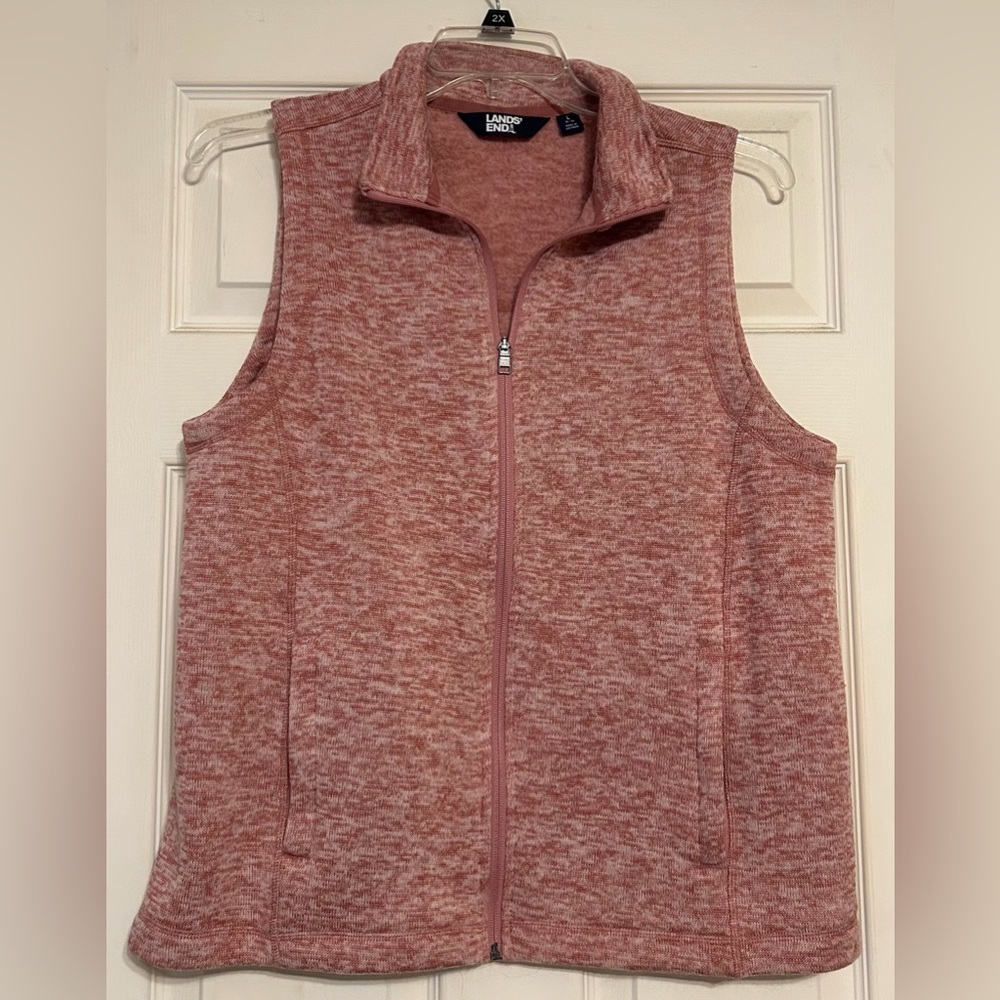 Lands' End Heathered Pink Vest